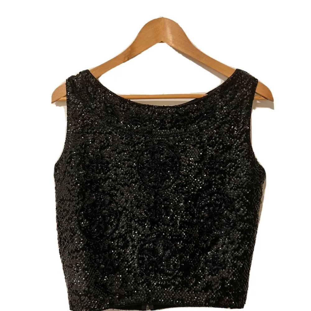 Vintage sequined and beaded shell top 1960s